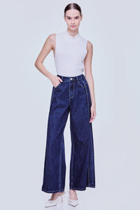 Panelled Denim Pants