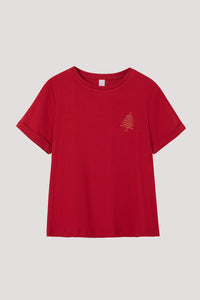 Lurex Embroidered Tee
