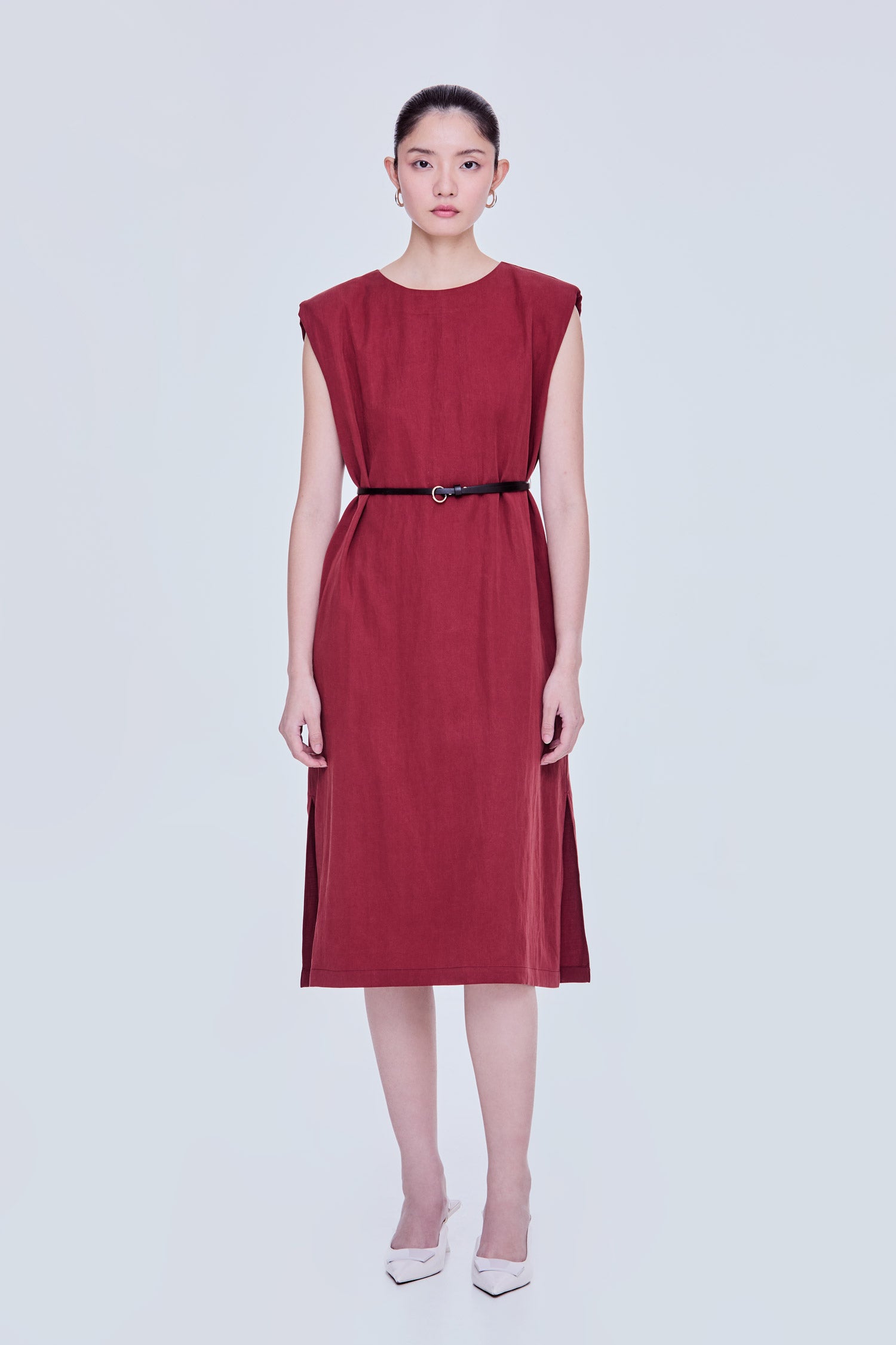 Straight Cut Sheen Dress – iORA