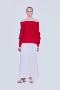 Off-Shoulder Knit Top
