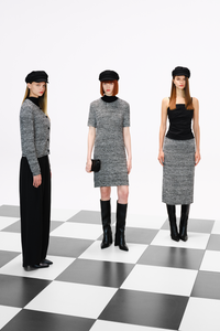 Marled Monochrome Pencil Skirt
