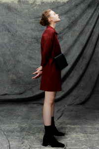 Pattern Dropped Shoulder Dress