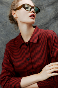 Pattern Dropped Shoulder Dress