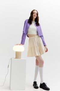 Gathered Tiered Mini Skirt