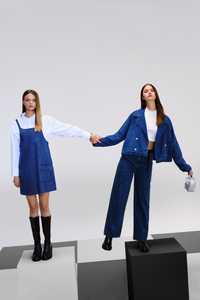 Denim A-Line Mini Dress