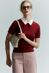 Collared Knit Top