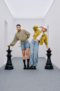 Relaxed Marled Knit Sweatshirt