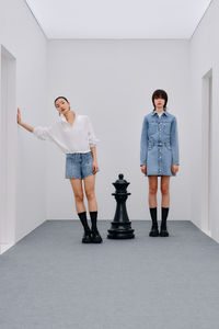 Panelled Denim Shorts