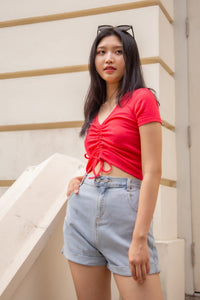 Knitted Ruched Top