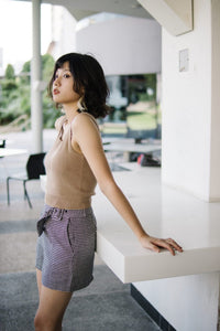 Belted High Waist Shorts