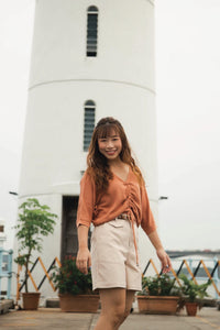 Centre Scrunched Knit Blouse