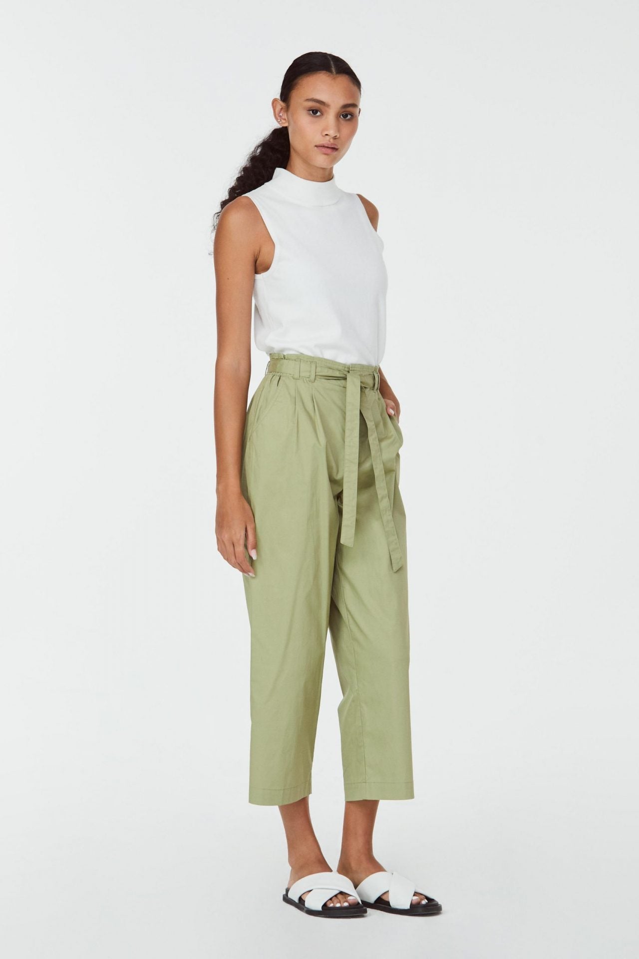 Waist sales paperbag trousers