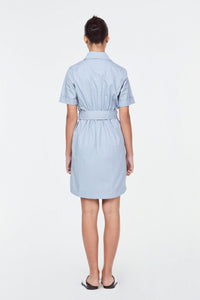 Top Stitched A-line Dress