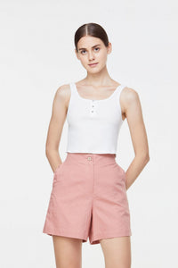 Cropped Scoop Neck Tank Top