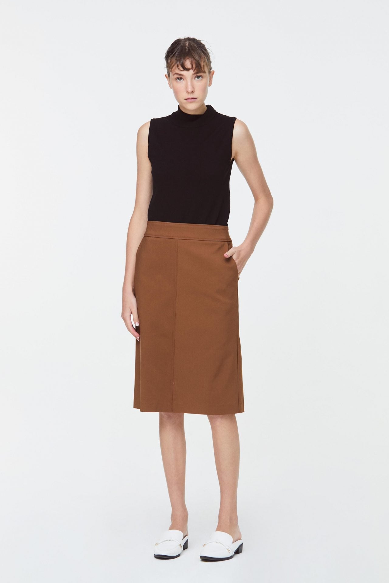 Pencil skirt clearance online brown