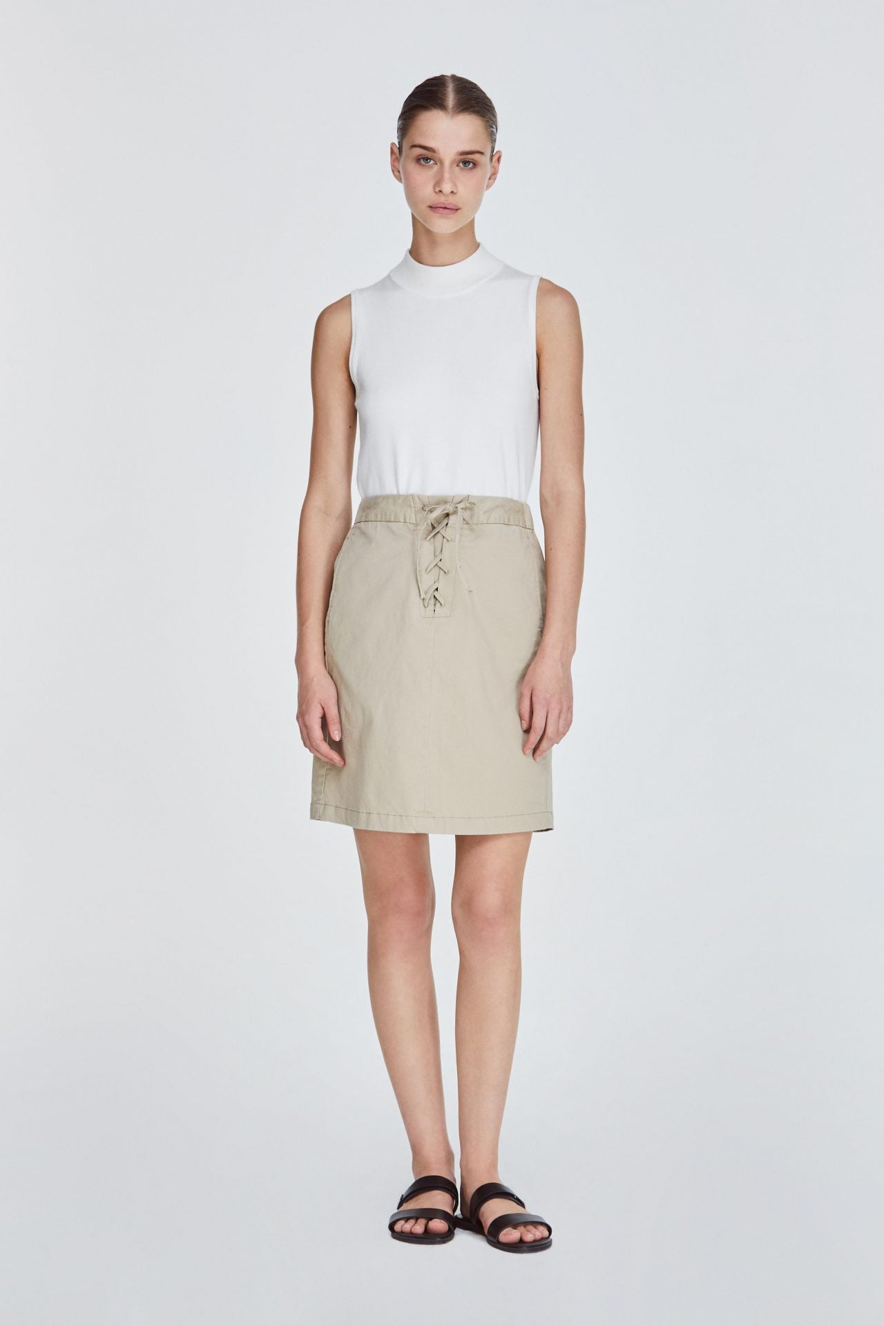 Corset Waist Mini A-Line Skirt