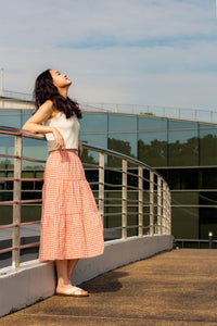 Contrast Rib Halter Top