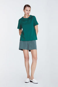 Asymmetrical Peterpan Tee Blouse