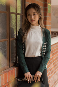 Contrast Pattern Cardigan