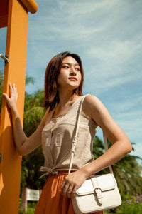 Self-Tie Hem Blouse