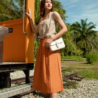 Self-Tie Hem Blouse