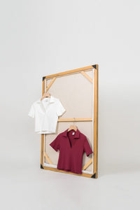 Collared V-Neck Knit Tee