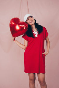 Magyar Striped Collar Dress