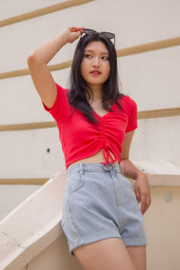 Knitted Ruched Top