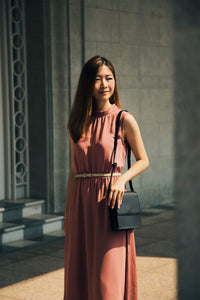 High Neck A-Line Dress