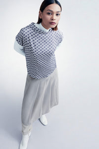 Pleated Buttoned Skirt