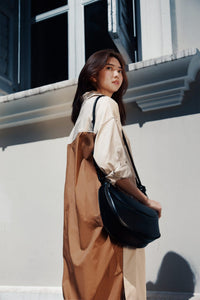 Oversized Shirt Dress with Curved Hem