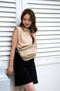Shoulder Padded Jersey Top