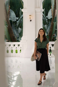 Belted A-Line Skirt