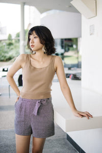 Belted High Waist Shorts