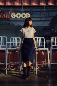 Asymmetrical Opening A-Line Skirt