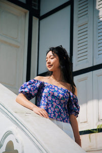 Printed Floral Puff Sleeve Top