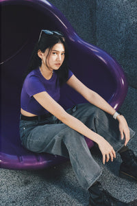 Basic Crew Neck Rib Crop Top