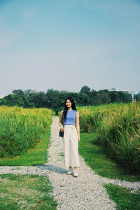 Wide Leg Panelled Pants
