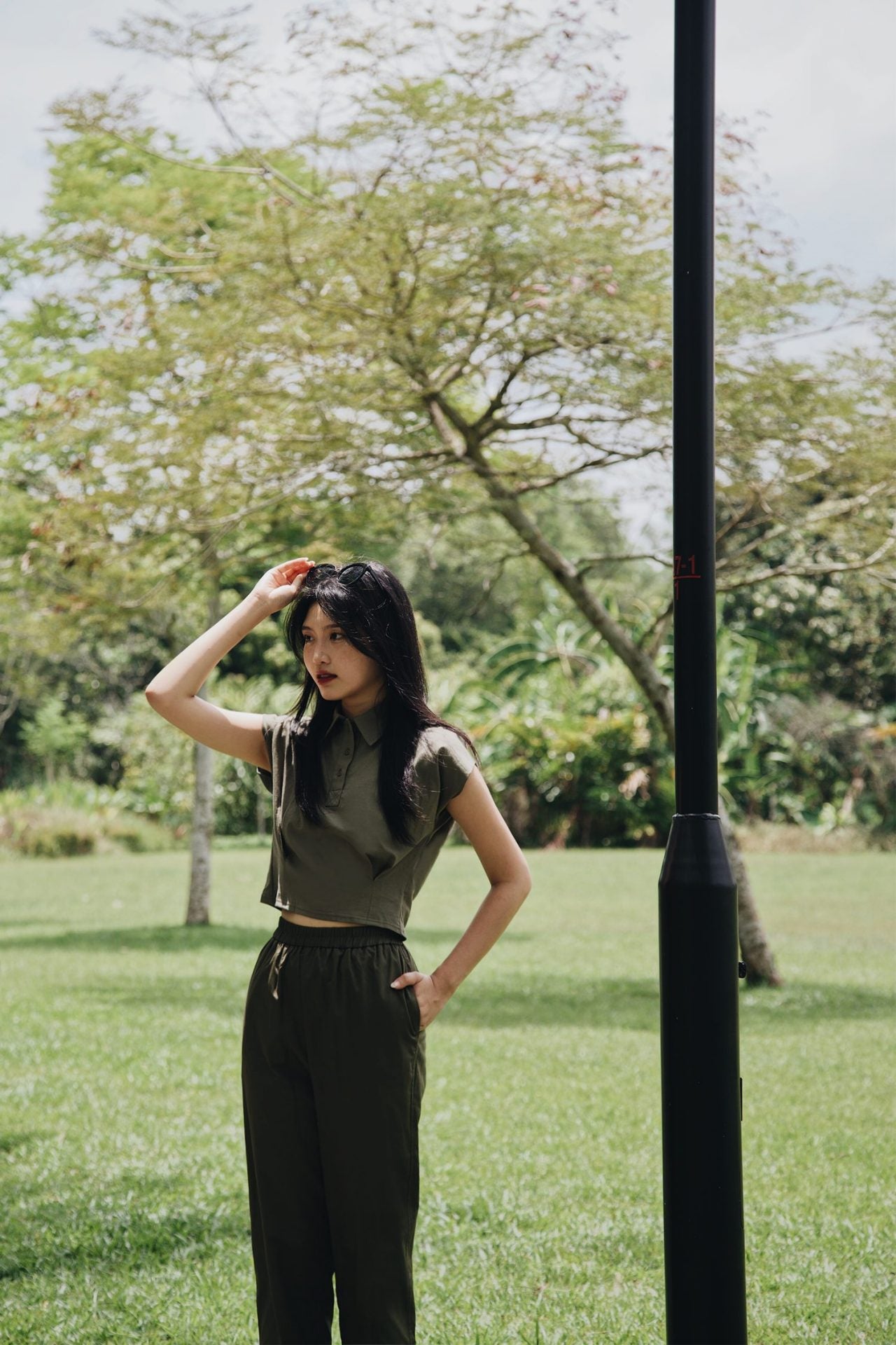 Collared Crop Top