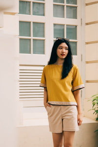 Panelled Colour Blouse