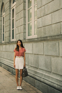 High Waisted Pin Tuck Shorts