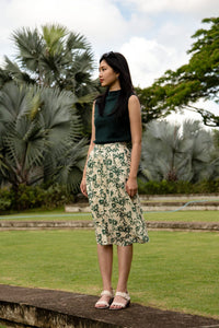 Printed A-Line Skirt