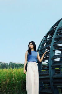 Wide Leg Panelled Pants