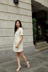 Square Shift Tweed Dress