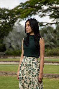 Printed A-Line Skirt
