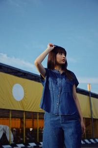 Magyar Patch Pocket Denim Top