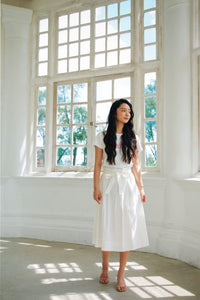 A-Line Flare Midi Skirt