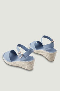 Double Straps Buckle Wedges
