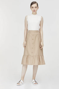Ruffle Midi Skirt