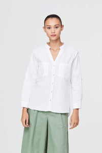 Linen Pocket Blouse